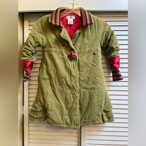 Deux par Deux Green and Pink Toddler Sz 4 Jacket 2010ish